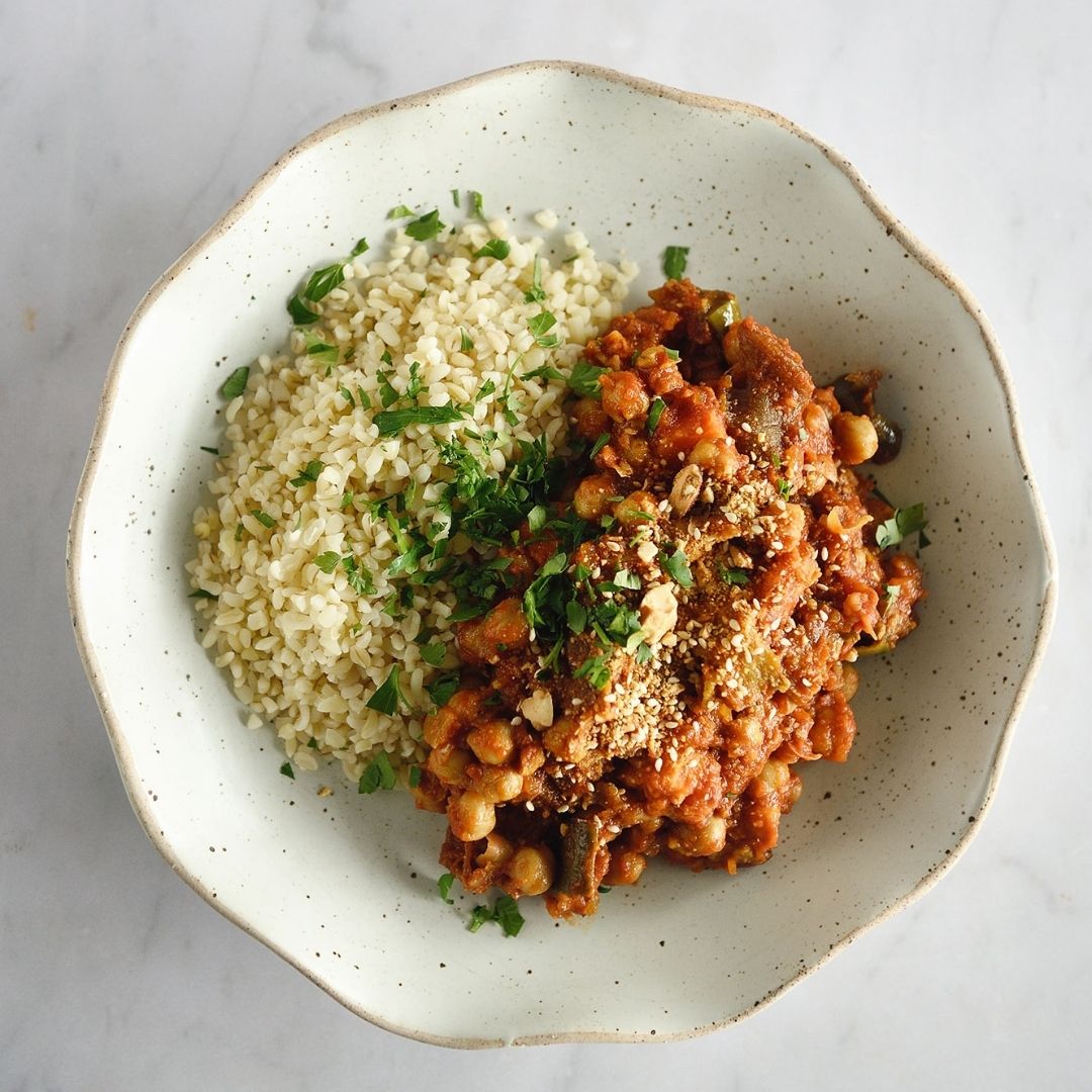 Chickpea and Eggplant Tagine